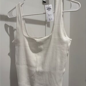 Abercrombie & Fitch Cropped Squareneck Rib Tank